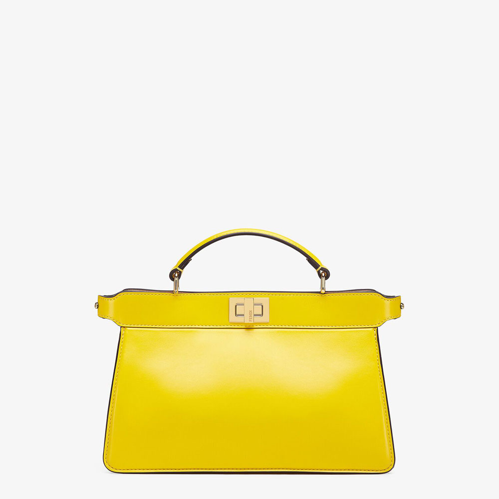 Fendi Peekaboo Iseeu East West Yellow Leather Bag 8BN323 ADYC F1D4E: Image 1