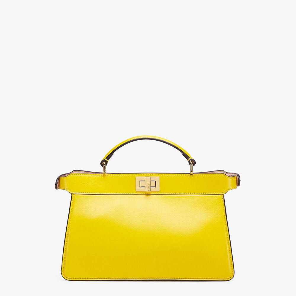 Fendi Peekaboo Iseeu East West Yellow Leather Bag 8BN323 ADYC F1D4E: Image 3