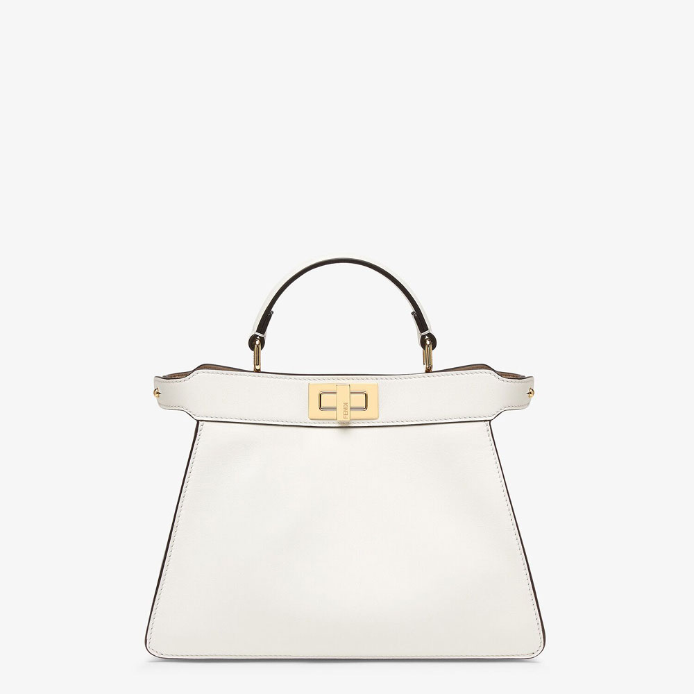 Fendi Peekaboo Iseeu Small White Leather Bag 8BN327 AFL0 F1E8C: Image 1