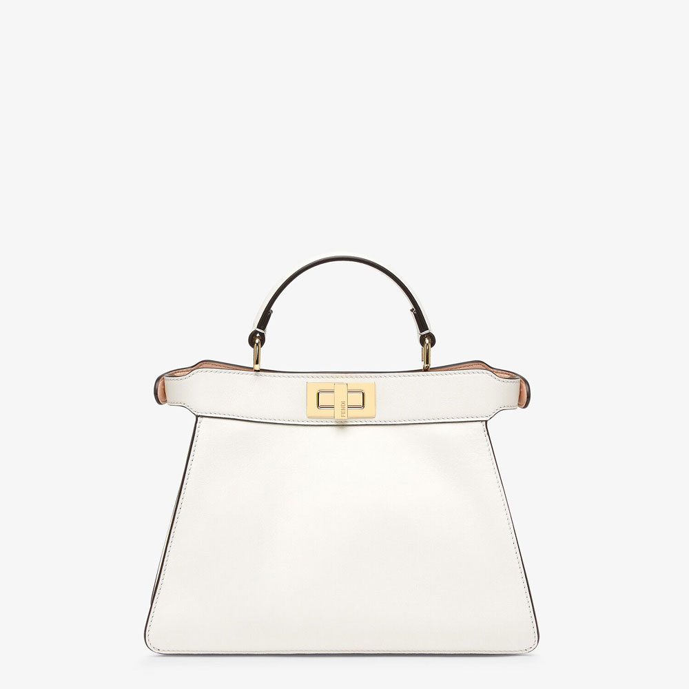 Fendi Peekaboo Iseeu Small White Leather Bag 8BN327 AFL0 F1E8C: Image 4