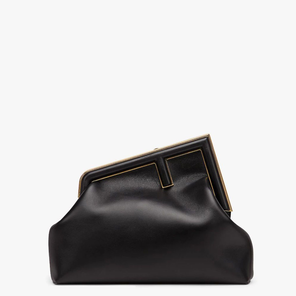 Fendi First Medium Black leather bag 8BP127ABVEF0KUR: Image 1