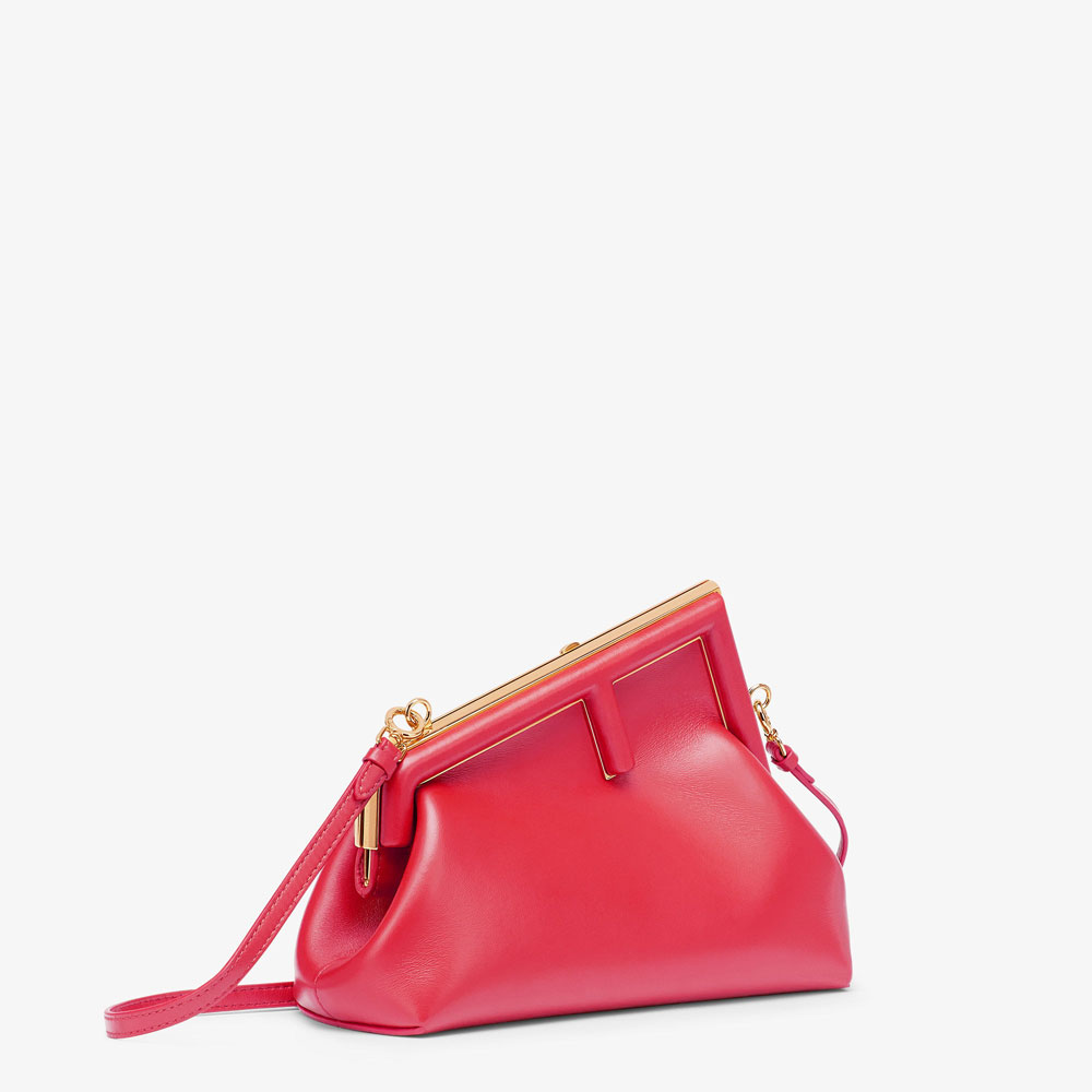 Fendi First Small Fuchsia leather bag 8BP129ABVEF1HB7: Image 2