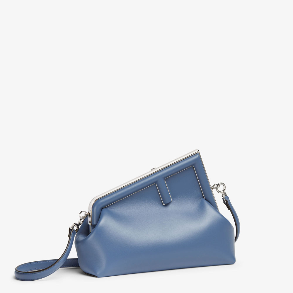 Fendi First Midi Blue leather bag 8BP137ABVEF04QL: Image 2