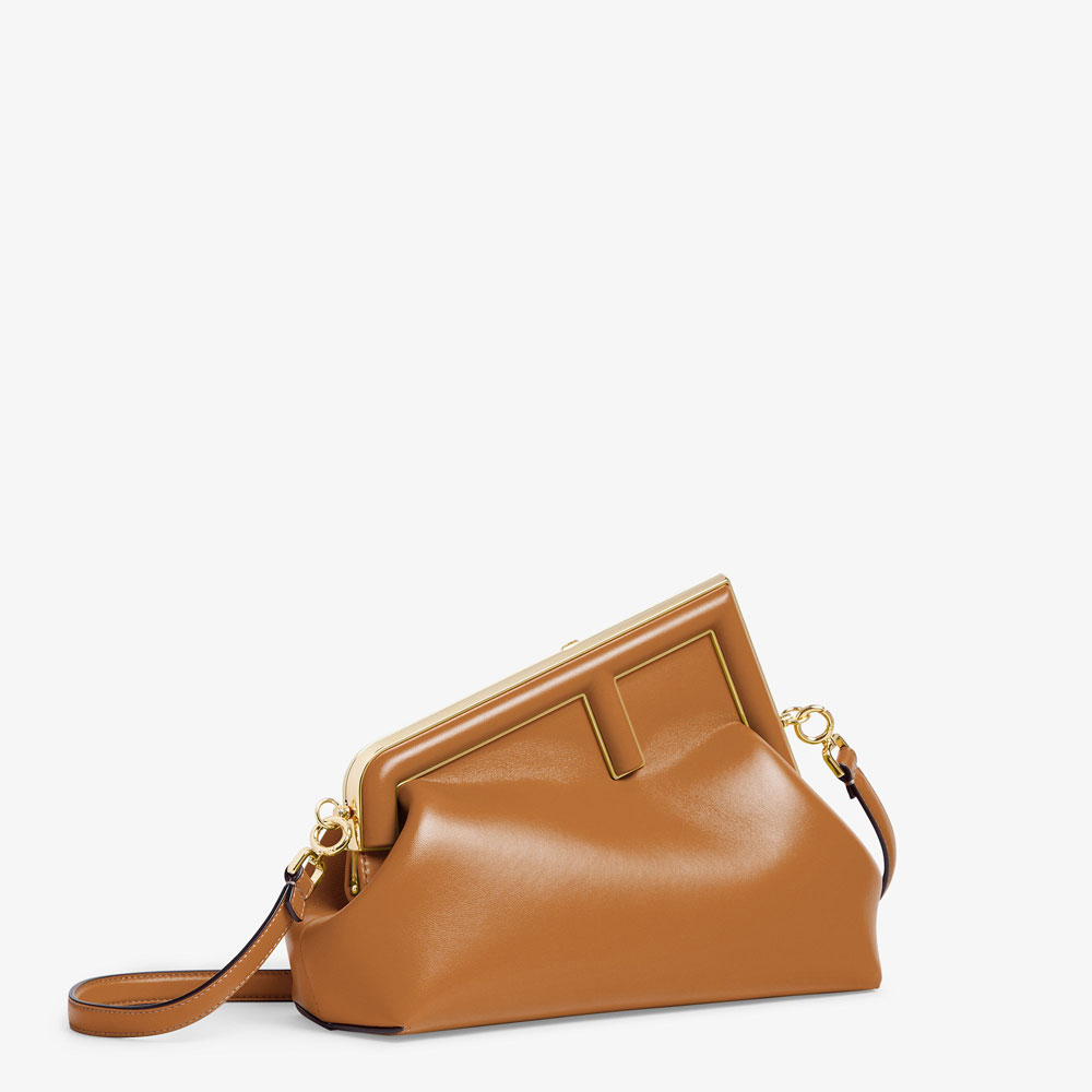 Fendi First Midi Brown leather bag 8BP137ABVEF0NYJ: Image 2