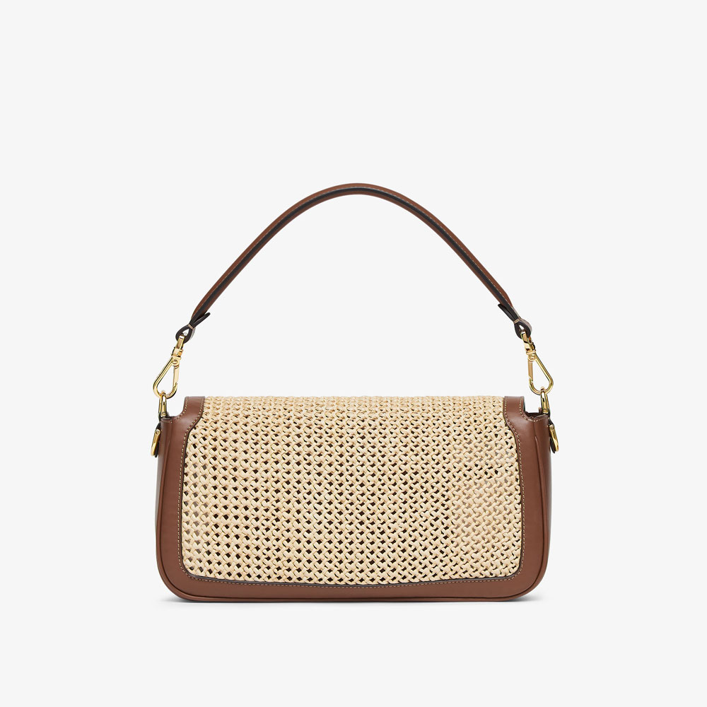 Fendi Baguette Brown leather and macrame bag 8BR600 AOVO F1PII: Image 2