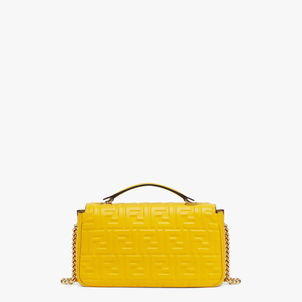 Fendi Baguette Chain Midi Yellow nappa leather bag 8BR793AH9CF1E8V: Image 3