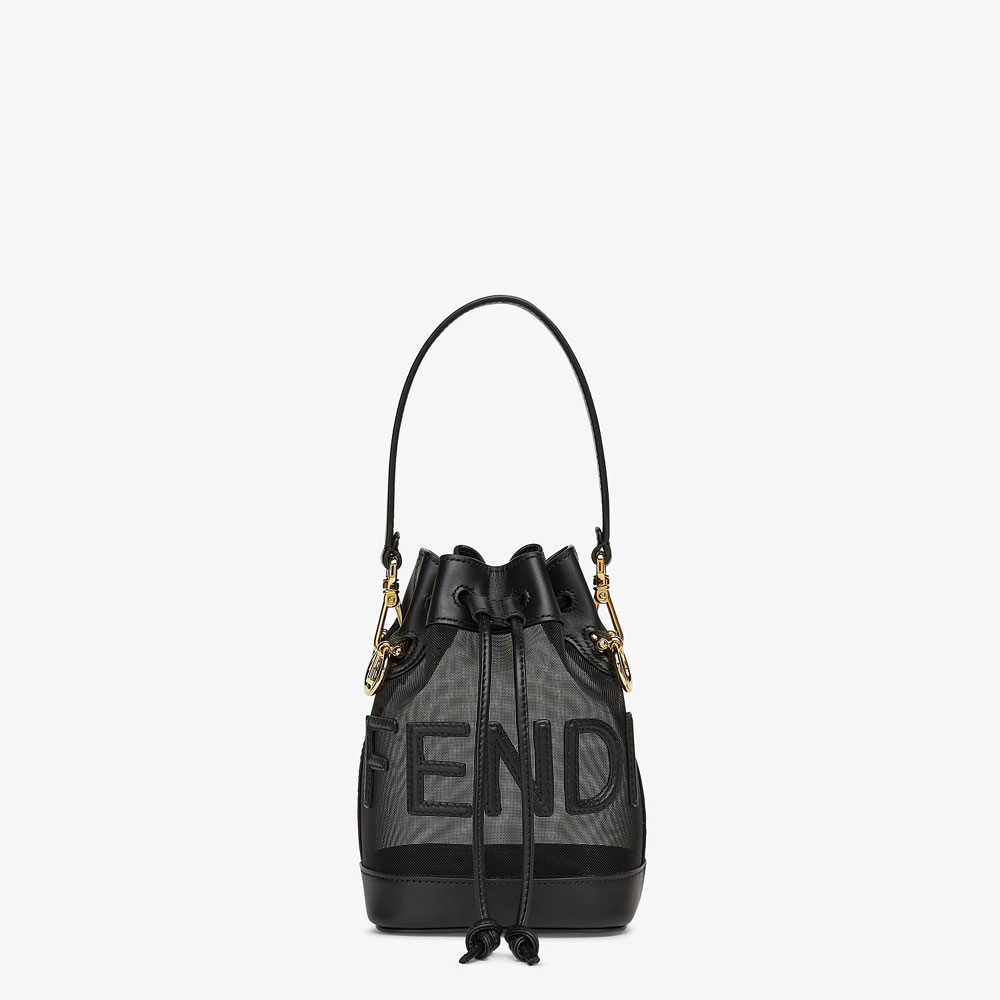 Fendi Mon Tresor Black Leather And Mesh Mini Bag 8BS010 AAYS F0KUR: Image 1