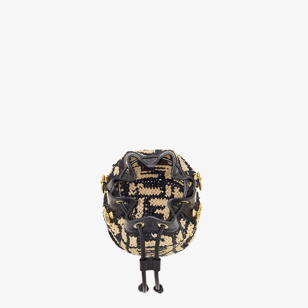 Fendi Mon Tresor Black Raffia Mini Bag 8BS010 AD6J F0VQJ: Image 4