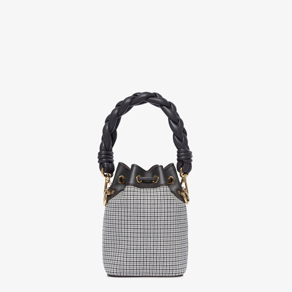 Fendi Mon Tresor Grey houndstooth wool mini-bag 8BS010ALMYF0C3M: Image 3