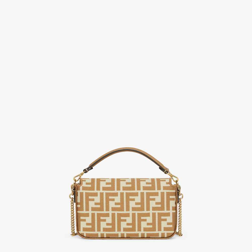 Fendi Baguette Mini Beige FF jacquard fabric bag 8BS017AOVFF1PIQ: Image 3