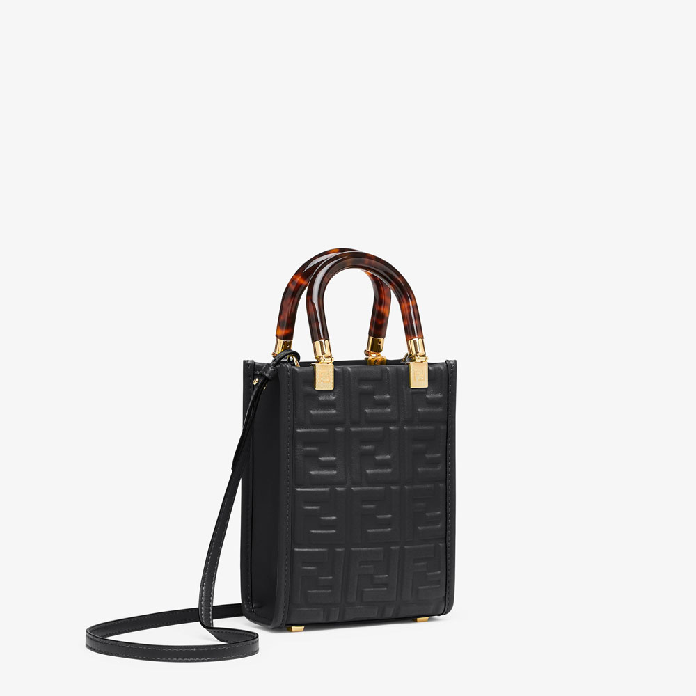 Fendi Mini Sunshine Shopper Black mini bag 8BS051AMCIF0KUR: Image 2