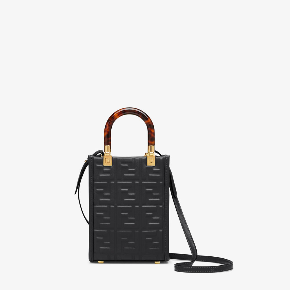 Fendi Mini Sunshine Shopper Black mini bag 8BS051AMCIF0KUR: Image 3