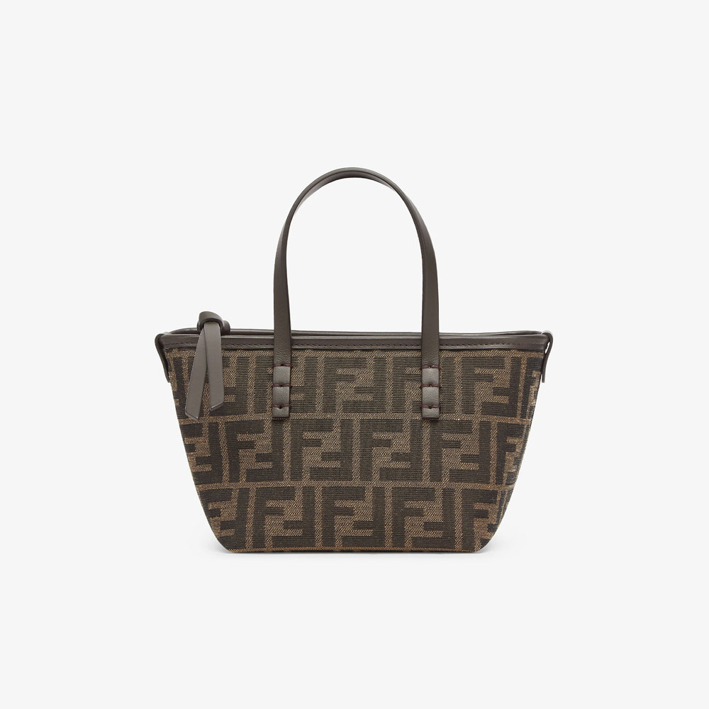 Fendi Roll Mini Brown FF jacquard mini bag 8BS096AFPMF1GL7: Image 1