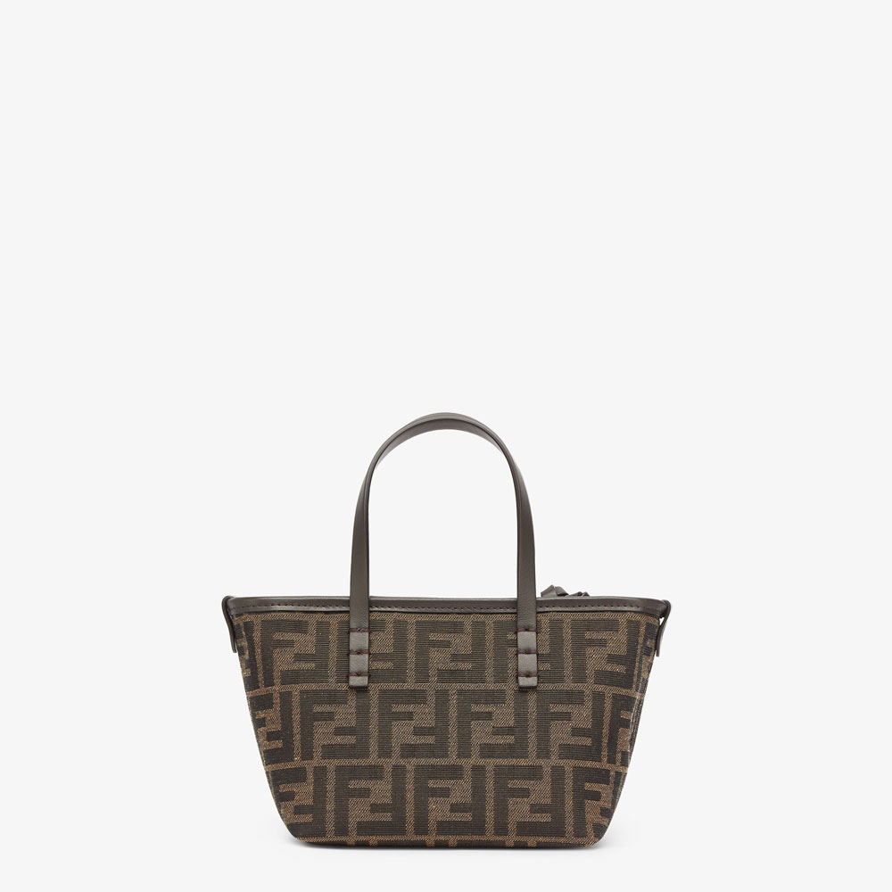 Fendi Roll Mini Brown FF jacquard mini bag 8BS096AFPMF1GL7: Image 3