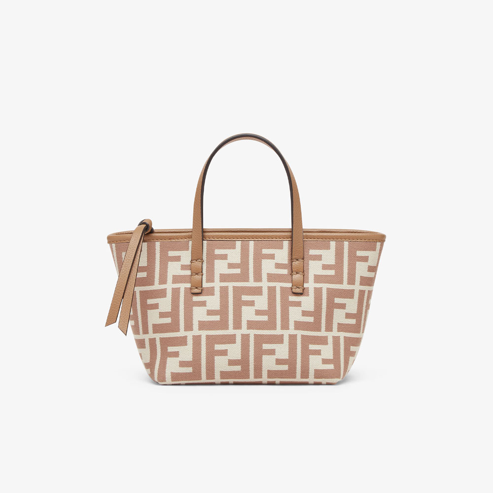 Fendi Roll Mini FF beige jacquard mini bag 8BS096AOVJF1PIQ: Image 1