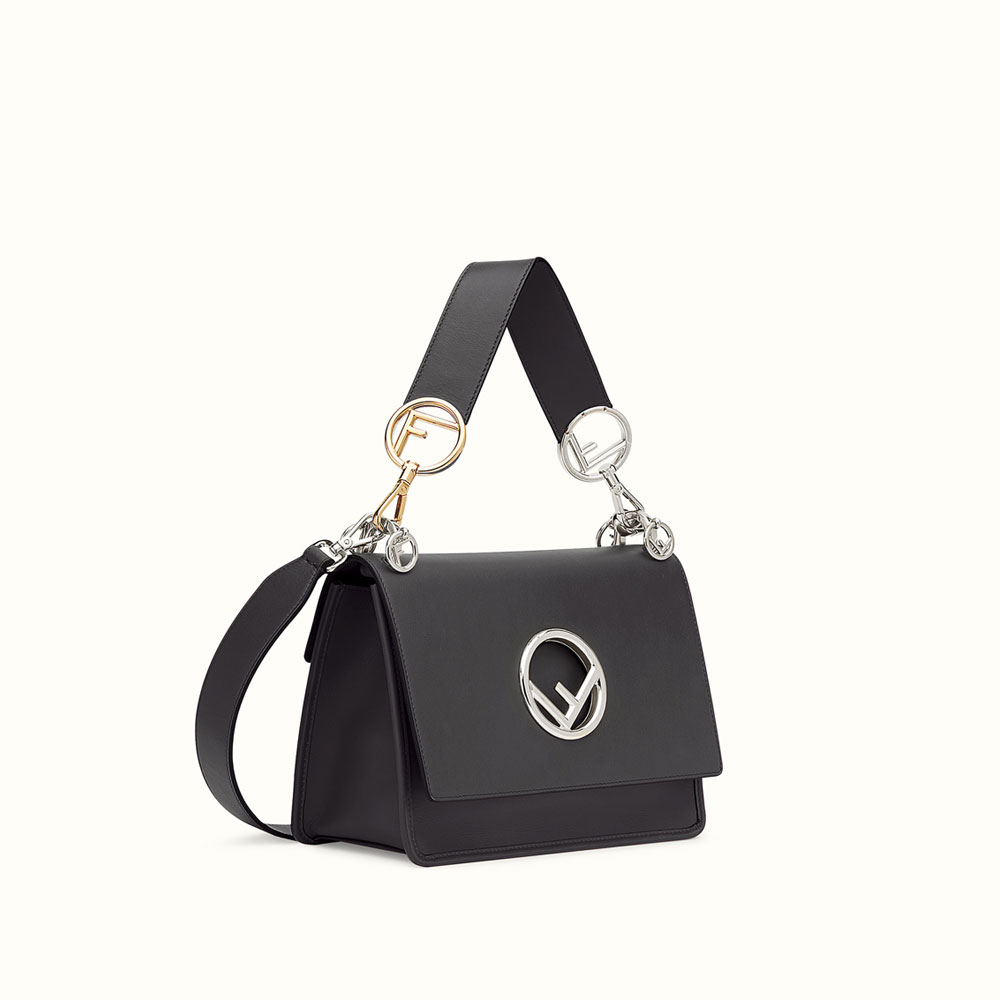 Fendi Kan I F Black leather bag 8BT2842IHF0GXN: Image 2