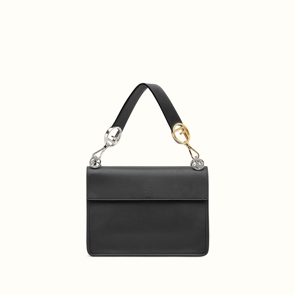 Fendi Kan I F Black leather bag 8BT2842IHF0GXN: Image 3