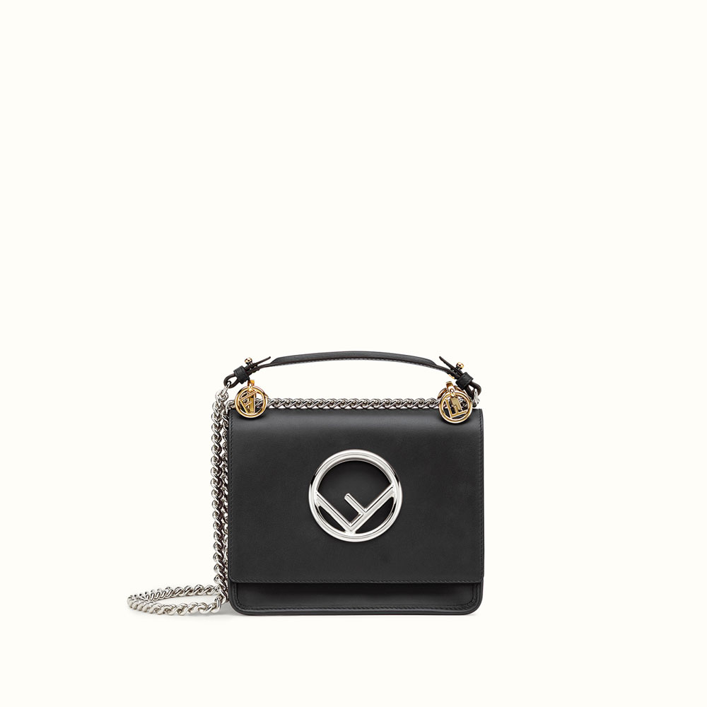 Fendi Kan I F Small Black leather Mini-bag 8BT2862IHF0GXN: Image 1