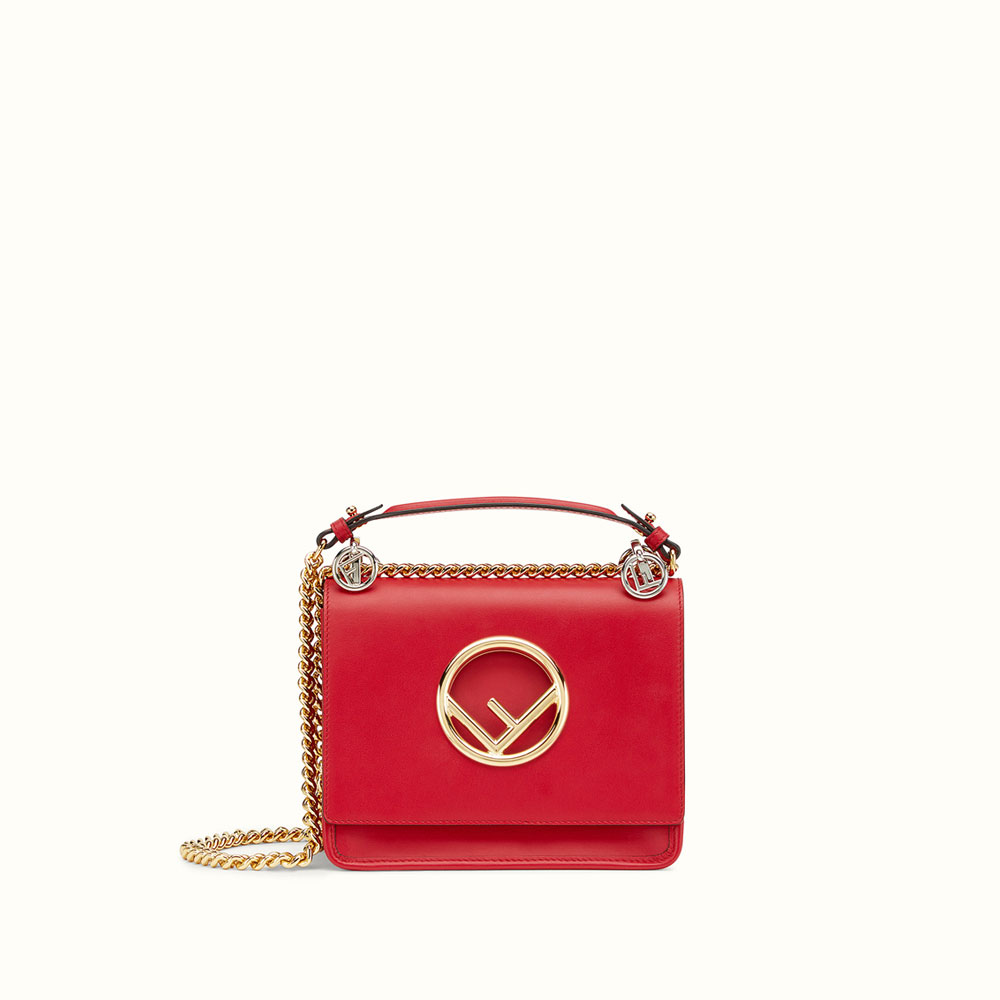 Fendi Kan I F Small Red leather Mini-bag 8BT2862IHF0MVV: Image 1