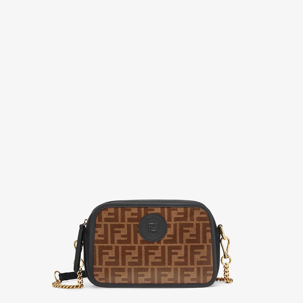 Fendi Camera Case Brown Fabric Bag 8BT287 A6VO F14RT: Image 1