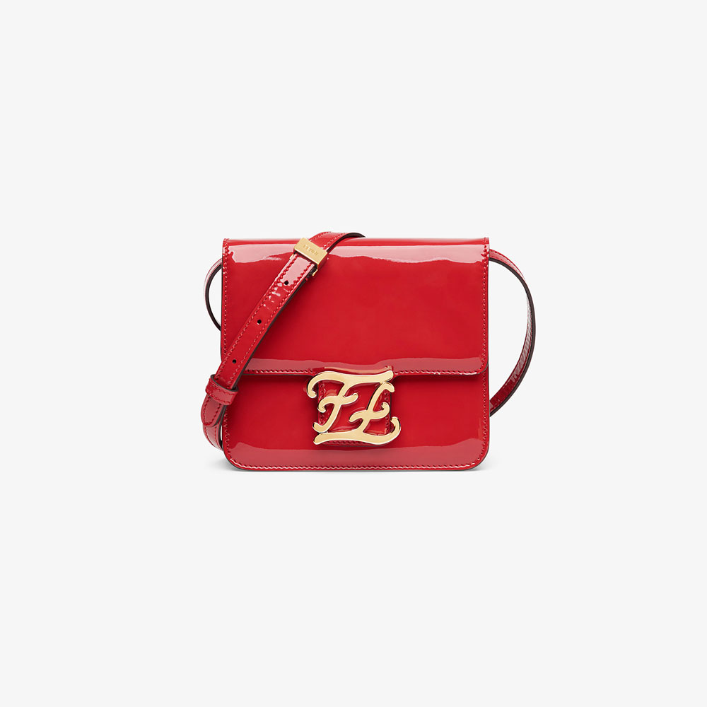 Fendi Karligraphy Red patent leather bag 8BT317 A5AU F19T8: Image 1