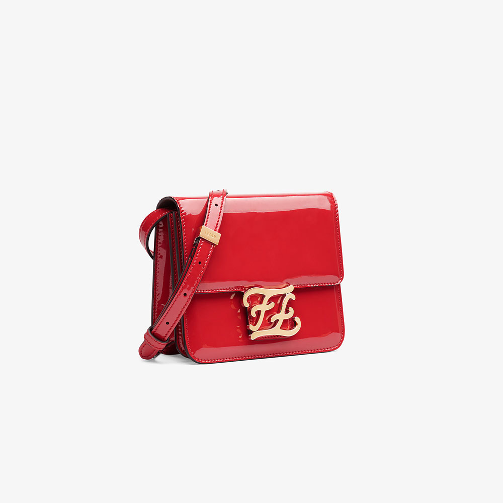 Fendi Karligraphy Red patent leather bag 8BT317 A5AU F19T8: Image 2