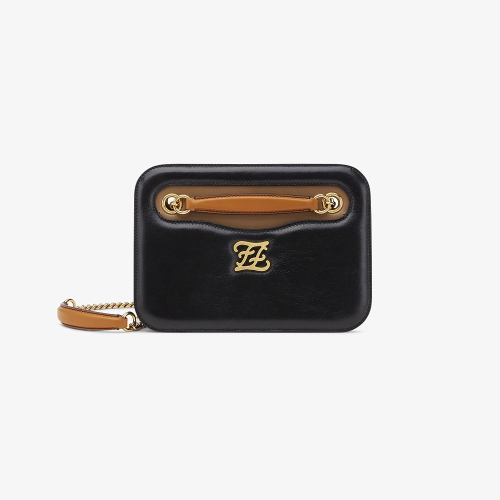 Fendi Karligraphy Pocket Black leather bag 8BT318 AAFF F19TO: Image 1