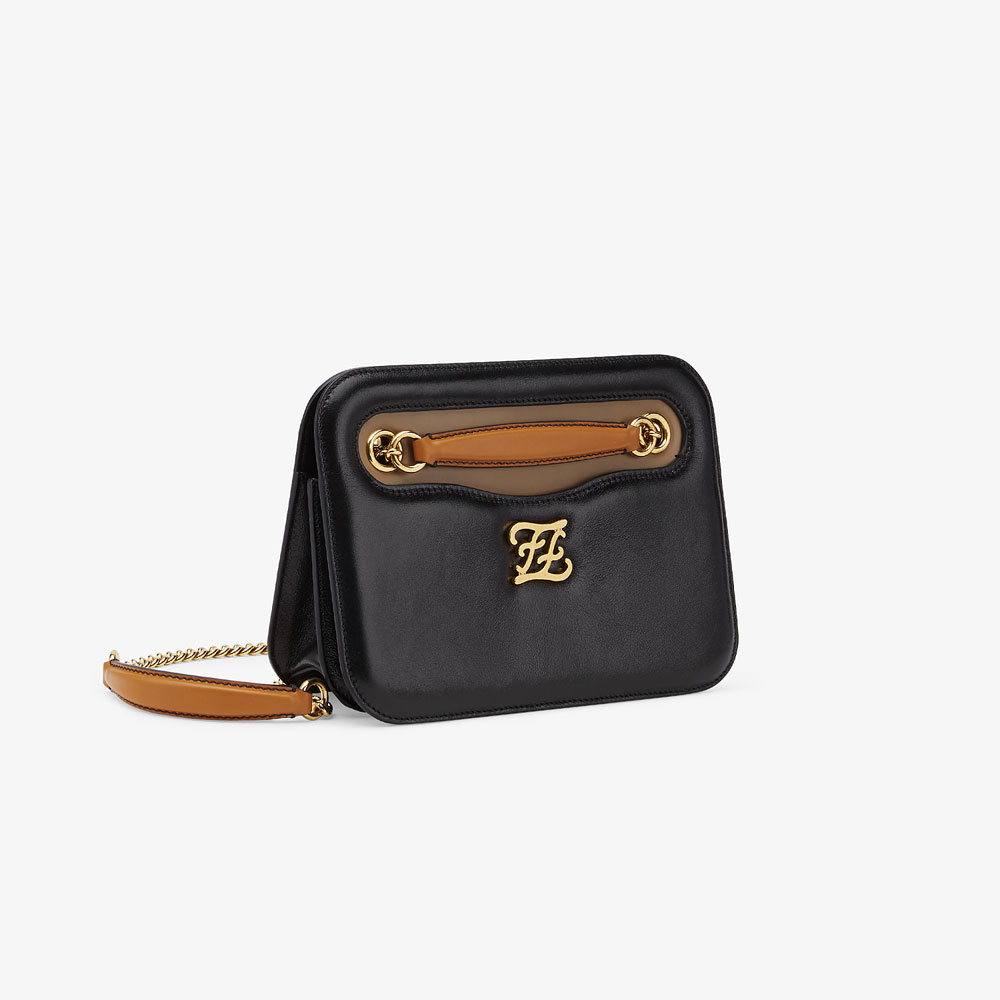 Fendi Karligraphy Pocket Black leather bag 8BT318 AAFF F19TO: Image 2