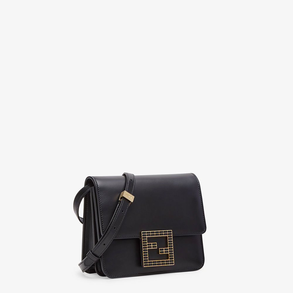 Fendi Fab Small Black Leather Bag 8BT326 AAIW F0KUR: Image 3