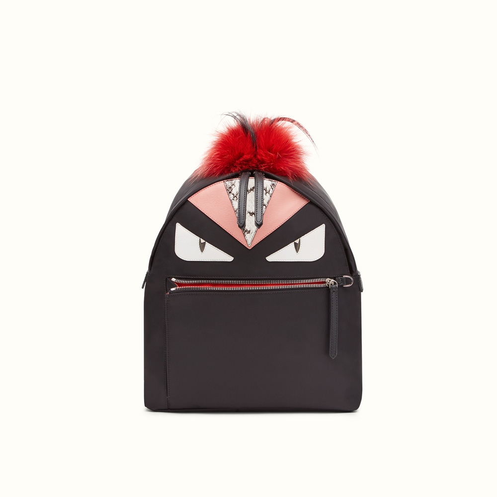 Fendi backpack in nylon and leather with bag bugs eyes 8BZ0357ZPF03B0: Image 1