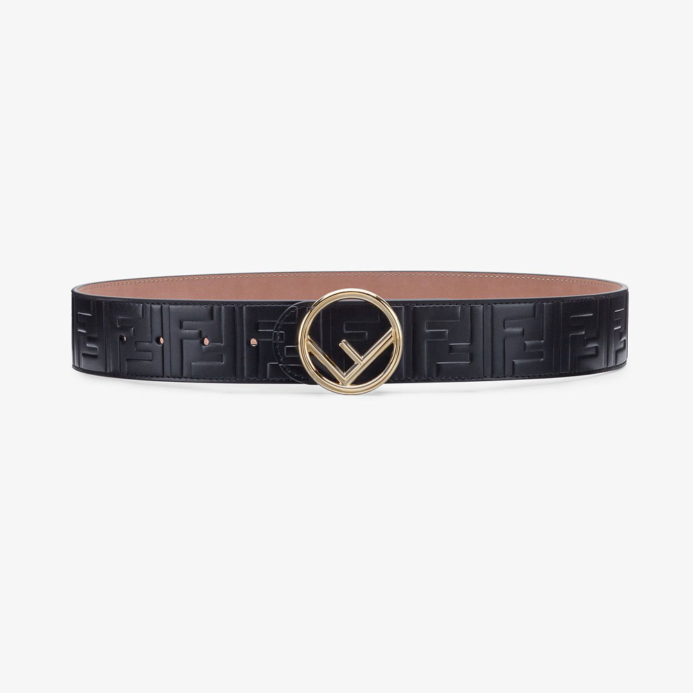 Fendi Black Wide Belt With Buckle 8C0585 A42P F0KUR: Image 1