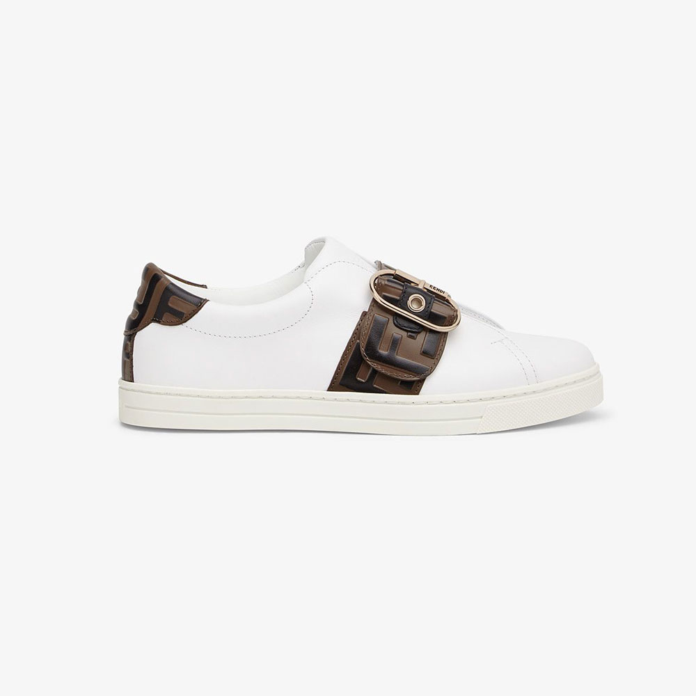 Fendi Signature White Leather Sneakers 8E6734 A83J F17M7: Image 1