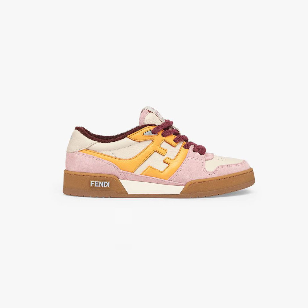 Fendi Match Pink suede low-tops 8E8252AI1NF1H1C: Image 1