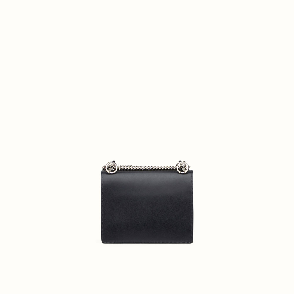 Fendi kan i small mini-bag in black leather 8M0381SR0F0JBX: Image 3