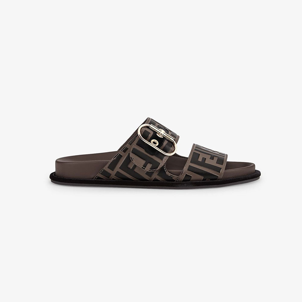 Fendi Signature Multicolour Leather Slides 8X6749 A5JX F1425: Image 1