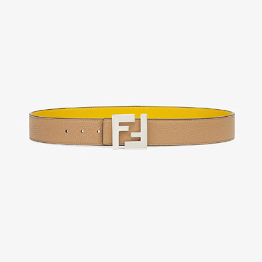 Fendi Beige Leather Belt 7C0424 AB59 F1AEH