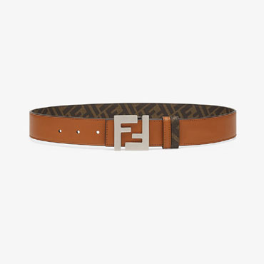 Fendi Brown Reversible Belt FF Buckle 7C0424 AFF2 F1E90