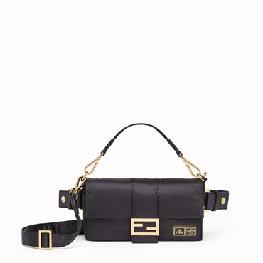 Fendi porter baguette Black nylon bag 7VA472A91SF0KUR