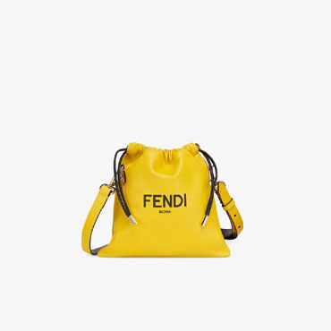 Fendi Pack Small Pouch Yellow Nappa Leather Bag 7VA510 ADM9 F0V3C