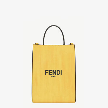 Fendi Pack Small Shopping Bag Yellow Leather Bag 7VA512 ADP6 F1CIA