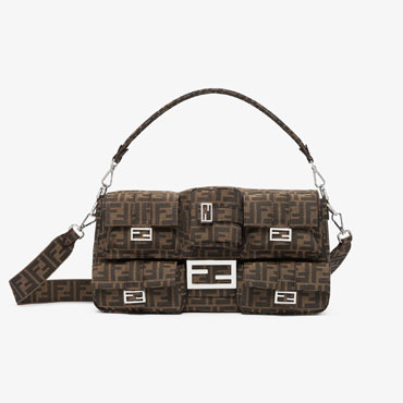 Fendi Maxi Multipocket Baguette FF jacquard bag 7VA623AKBIF0TPN