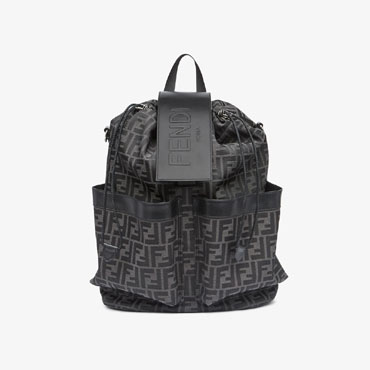 FF Jacquard Fendi Strike Medium fabric backpack 7VZ070 AG0M F0NPN