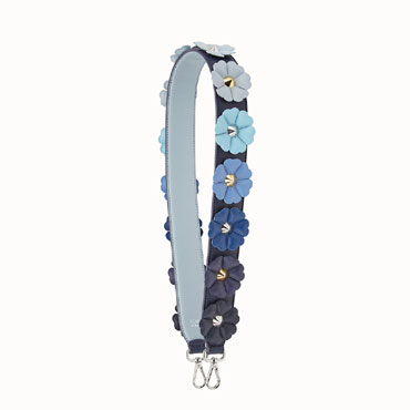 Fendi Shoulder strap you in blue with flowers 8AV0779YTF09SQ