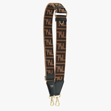 Fendi Strap You Brown fabric shoulder strap 8AV386AJPEF1A8N