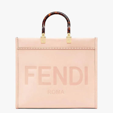 Fendi Sunshine Medium Pale pink leather shopper 8BH386ABVLF14N1