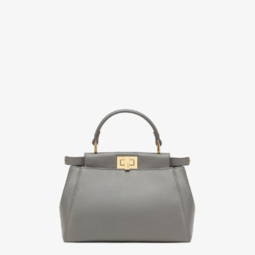 Fendi Peekaboo Iconic Mini Grey Nappa Leather Bag 8BN244 AD6G F1BZC