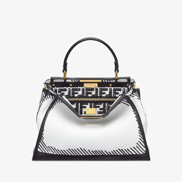 Fendi Peekaboo Iconic Medium leather FF print bag 8BN290 ADBQ F1CBL