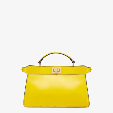 Fendi Peekaboo Iseeu East West Yellow Leather Bag 8BN323 ADYC F1D4E