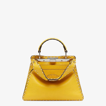 Fendi Peekaboo I See U Small Yellow Full Grain Bag 8BN327 AFQ8 F1B10