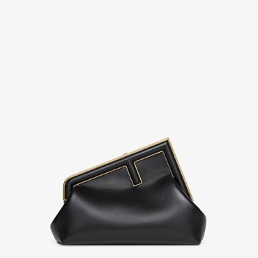 Fendi First Midi Black leather bag 8BP137ABVEF0KUR